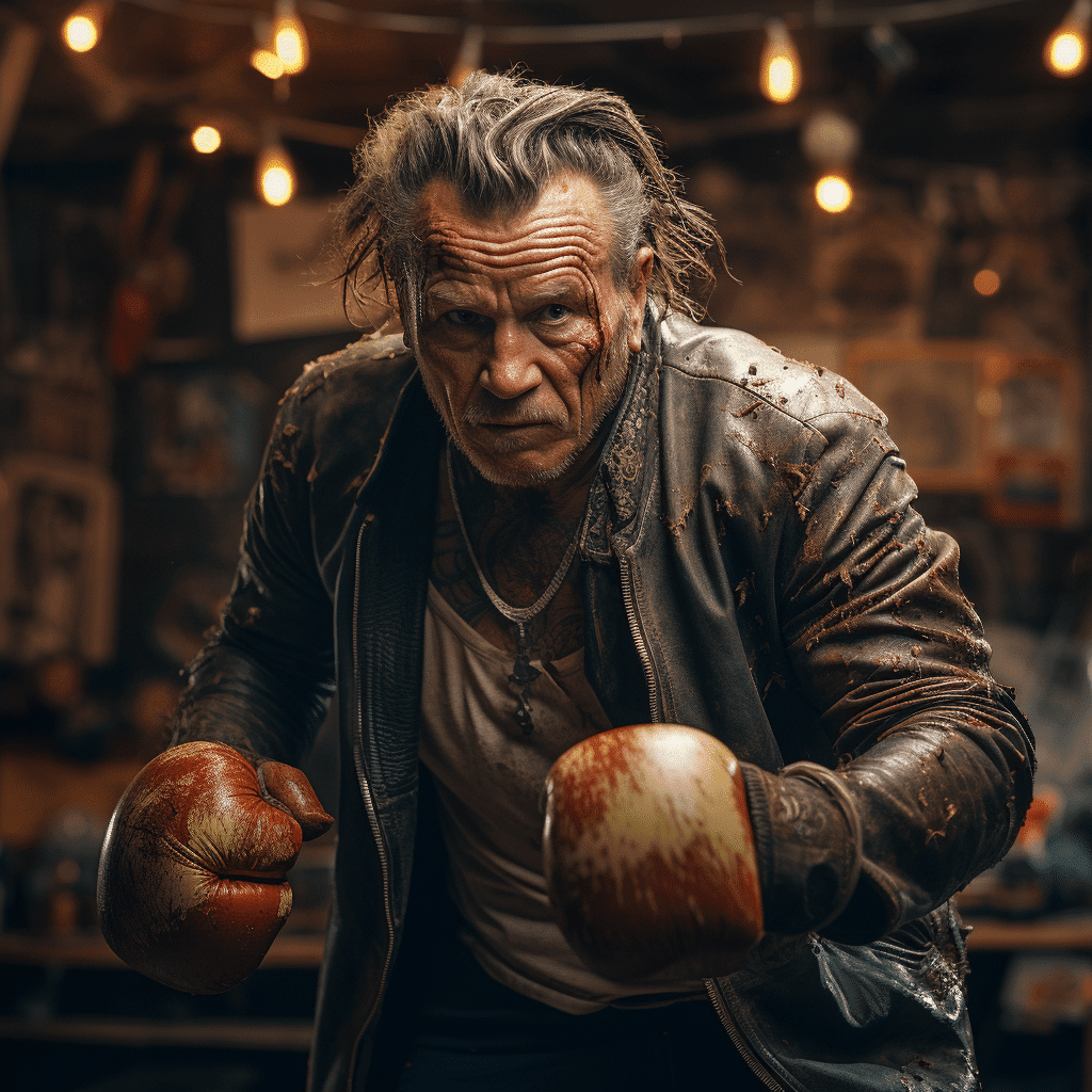 mickey rourke boxing
