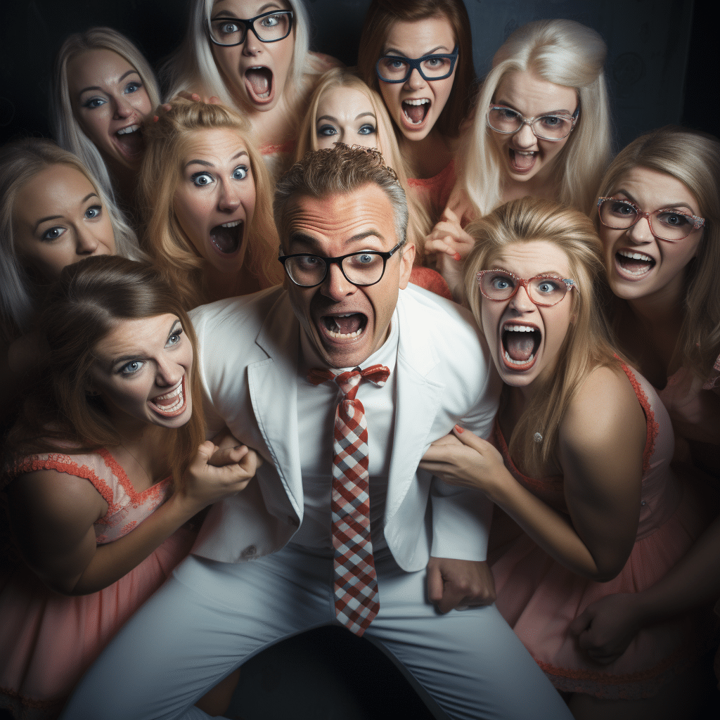 Best Angry Nerd Surrounded By Laughing Blonde Supermodel Cheerleaders
