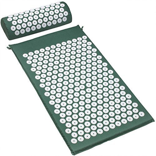 Sivan Back And Neck Pain Relief Acupressure Mat And Pillow Set Chronic Back Pain Treatment Relieves Your Stress Of Lower Upper Back And Sciatic Pain Green Sivan Back And Neck Pain Relief Acupressure Mat And Pillow Set, Chronic Back Pain Treatment Relieves Your Stress Of Lower Upper Back And Sciatic Pain Green