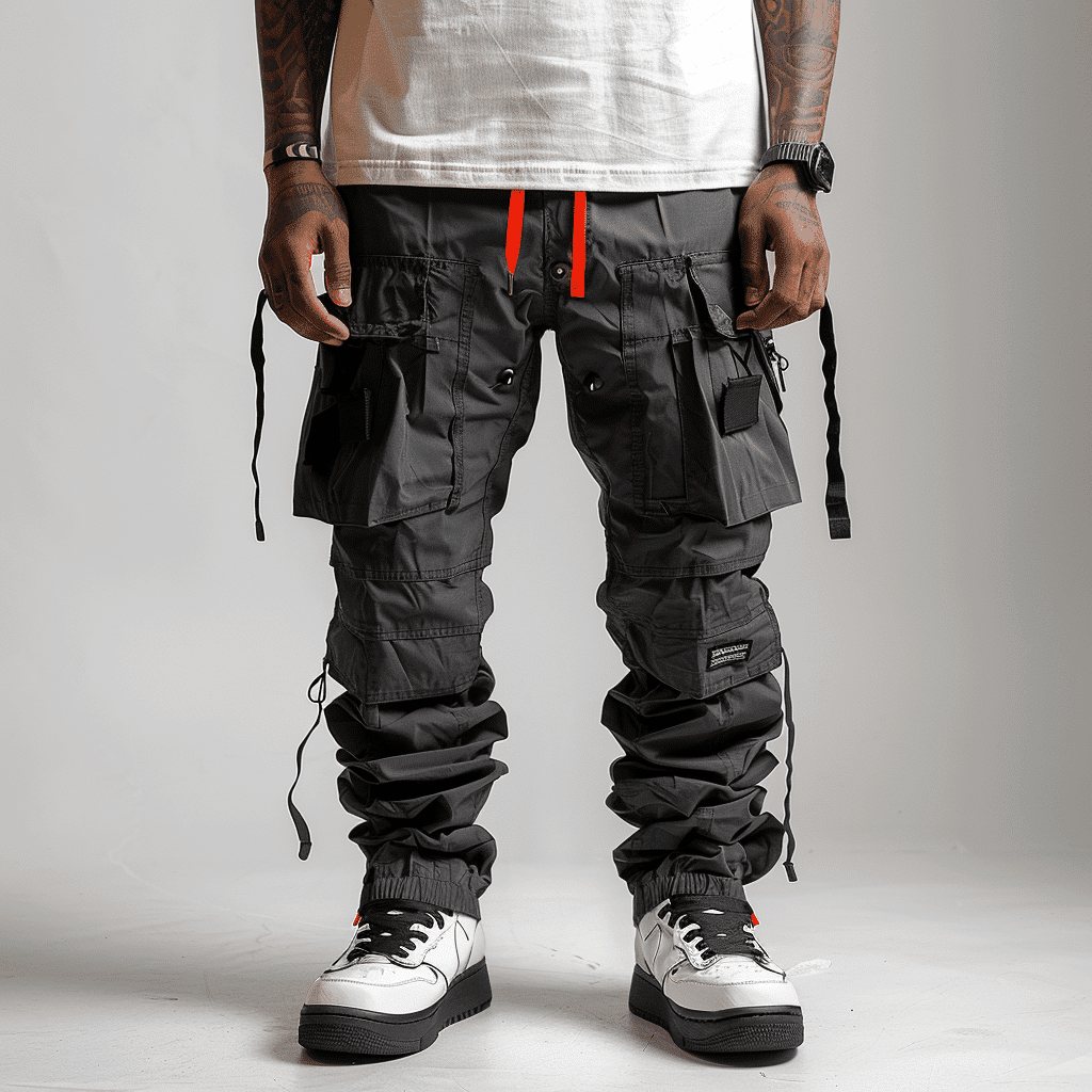 Black Cargo Pants Men Image 30528
