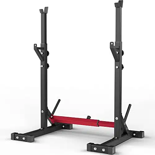 Holleyweb Squat Rack Stand Bench Press Rack,Adjustable Barbell Stand Rack Multi Function Strength Weight Rack Home Gym