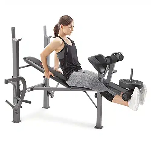 Marcy Standard Weight Bench Incline With Leg Developer And Butterfly Arms, Multifunctional Workout Equipment, Workout Equipment For Home Gym, Alloy Steel Md