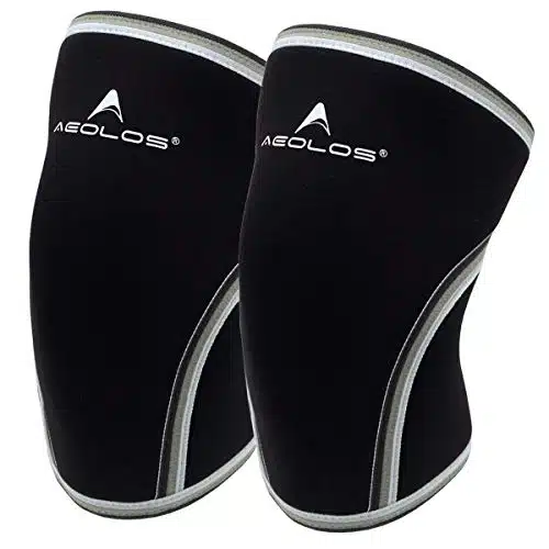 Aeolos Knee Sleeves (Pair)Ï¼Mm Compression Knee Braces For Heavy Lifting,Squats,Gym And Other Sports (Large, Black)