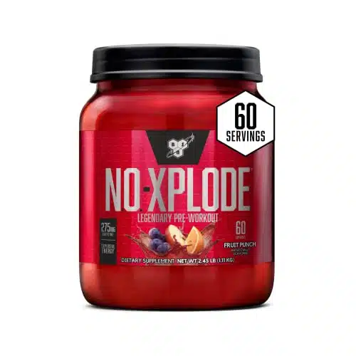 Bsn N.o. Xplode Pre Workout Supplement With Creatine, Beta Alanine, And Energy, Flavor Fruit Punch, Servings