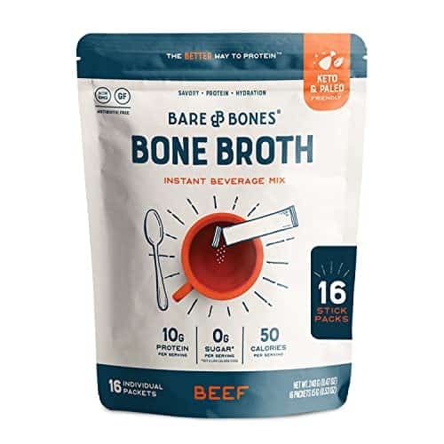 Bare Bones Bone Broth Instant Powdered Mix Beef Pack Of G Sticks G Protein Grass Fed Keto Paleo Friendly Bone Broth Packets Bare Bones Bone Broth Instant Powdered Mix, Beef, Pack Of , G Sticks, G Protein, % Grass Fed, Keto &Amp; Paleo Friendly Bone Broth Packets