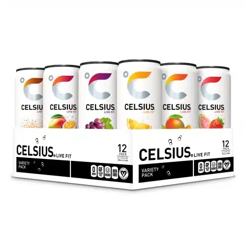 Celsius Assorted Flavors Official Variety Pack, Functional Essential Energy Drinks, Fl Oz (Pack Of )