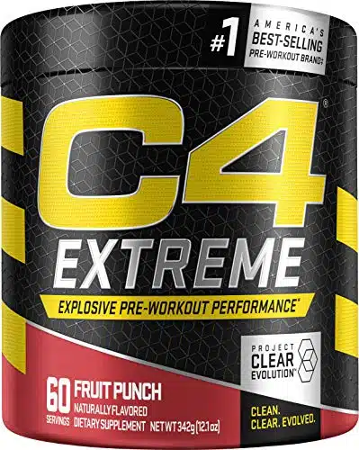 Cextreme Pre Workout Powder Fruit Punch  Preworkout Energy Supplement For Men &Amp; Women  Mg Caffeine + Beta Alanine + Creatine  Servings
