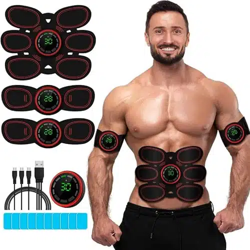 Drezela Abs Stimulator Muscle Toner, Ab Machine Trainer Usb Rechargeable Gear For Abdomenarmleg, Fitness Strength Training Workout Equipment For Men And Women