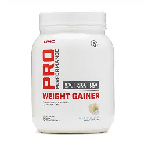 Gnc Pro Performance Weight Gainer   Vanilla Ice Cream, Servings, Protein To Increase Mass