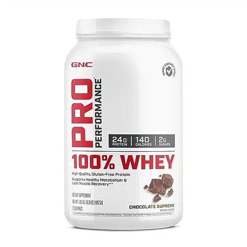 Gnc Pro Performance % Whey Protein Powder   Chocolate Supreme, Servings, Supports Healthy Metabolism And Lean Muscle Recovery