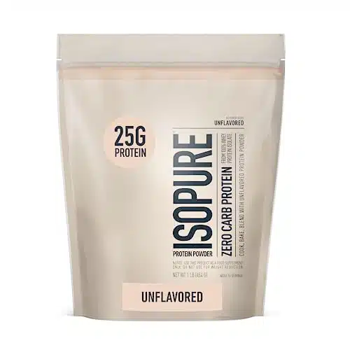 Isopure Unflavored Protein, Whey Isolate, G Protein, Zero Carb &Amp; Keto Friendly, Ingredients, Servings, Pound (Packaging May Vary)