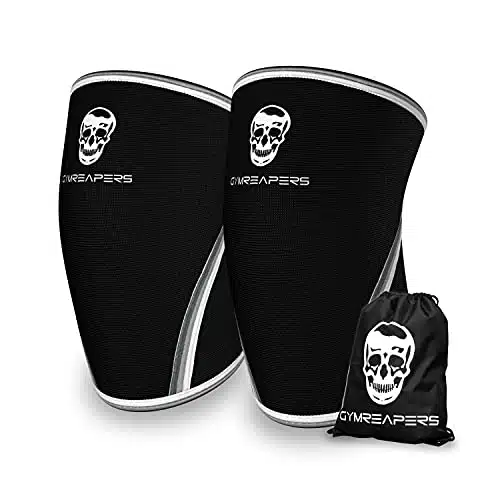 Knee Sleeves &Amp; Compression Brace (Pair) With Gym Bag   Ipf Approved   For Squats, Fitness, Weightlifting, And Powerlifting   Gymreapers M Sleeve Pair   For Men &Amp; Women   Year Warranty (Large)