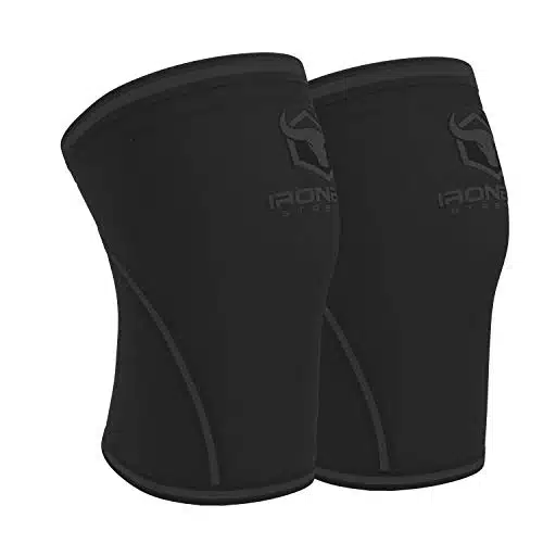 Knee Sleeves Mm (Pair)   High Performance Knee Sleeve Support For Weight Lifting, Cross Training &Amp; Powerlifting   Best Knee Wraps &Amp; Straps Compression   For Men And Women (Blackcharcoal, Large)