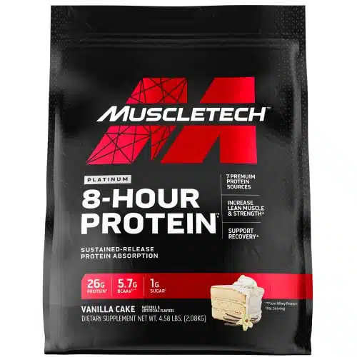 Muscletech Phaseprotein Powder  Whey &Amp; Casein Protein Powder  Slow Release Hour Protein  Muscle Builder For Men &Amp; Women  Protein Powder For Muscle Gain  Vanilla, Lbs