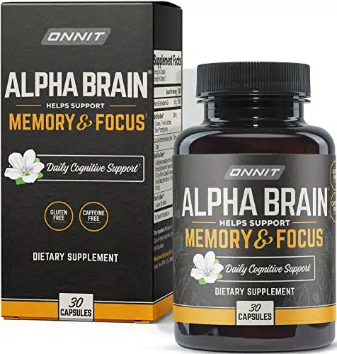 Onnit Alpha Brain Premium Nootropic Brain Supplement, Count, For Men &Amp; Women   Caffeine Free Focus Capsules For Concentration, Brain Booster&Amp; Memory Support   Cat'S Claw, Bacopa, Oat Straw
