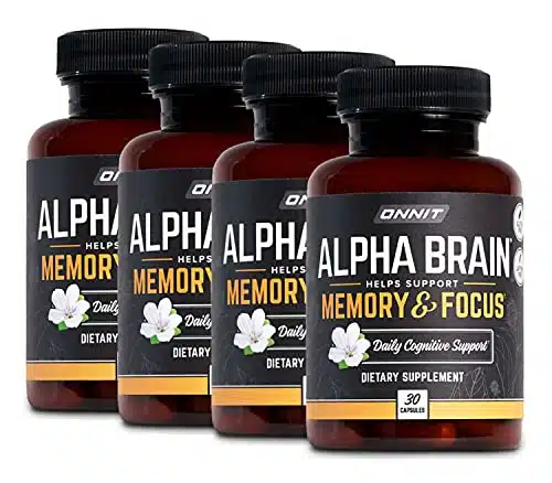 Onnit Alpha Brain (Ct)   Over Illion Bottles Sold   Premium Nootropic Brain Supplement   Focus, Concentration &Amp; Memory   Alpha Gpc, L Theanine &Amp; Bacopa Monnieri