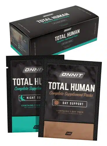 Onnit Total Human Day And Night Vitamin Packs For Men And Women,Capsule, Day Supply   Adult Multivitamin