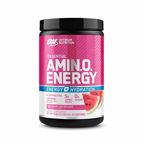 Optimum Nutrition Amino Energy Plus Electrolytes Energy Drink Powder Caffeine For Pre Workout Energy And Amino Acidsbcaas For Post Workout Recovery Watermelon Splash Ounces Servings Optimum Nutrition Amino Energy Plus Electrolytes Energy Drink Powder, Caffeine For Pre Workout Energy And Amino Acidsbcaas For Post Workout Recovery, Watermelon Splash, Ounces (Servings)