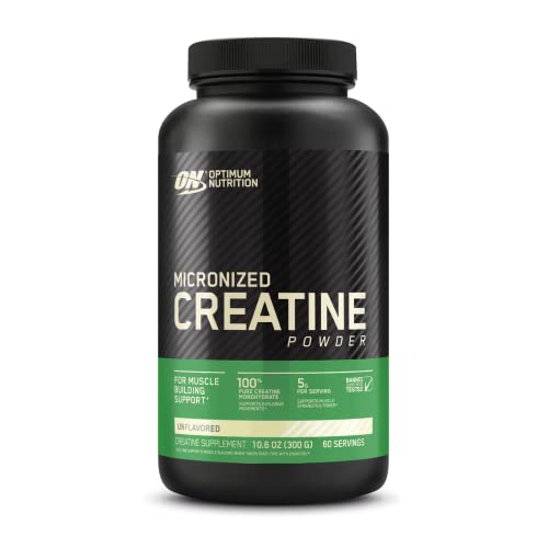 Optimum Nutrition Micronized Creatine Monohydrate Powder, Unflavored, Keto Friendly, Servings (Packaging May Vary)