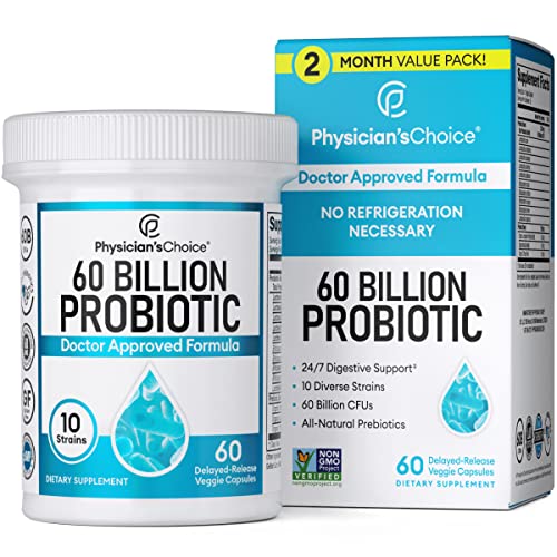 Physicians Choice Probiotics Billion Cfu Strains Organic Prebiotics Digestive Gut Health Supports Occasional Constipation Diarrhea Gas Bloating For Women Men Ct Physician'S Choice Probiotics Billion Cfu Strains + Organic Prebiotics Digestive &Amp; Gut Health Supports Occasional Constipation, Diarrhea, Gas Bloating For Women Men Ct