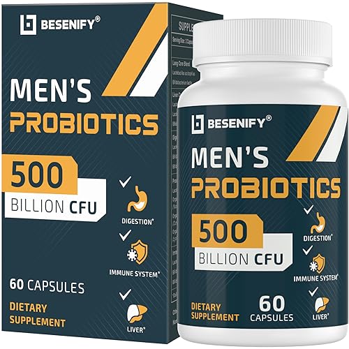 Probiotics For Men Billion Cfus Strains Probiotics For Digestive Health Mens Probiotic With Turmeric Cranberry Goji For Overall Digestive Immune Health Gut Bloating Days Supply Probiotics For Men, Billion Cfus &Amp; Strains, Probiotics For Digestive Health, Men'S Probiotic With Turmeric, Cranberry, Goji, For Overall Digestive, Immune Health, Gut &Amp; Bloating, Days Supply