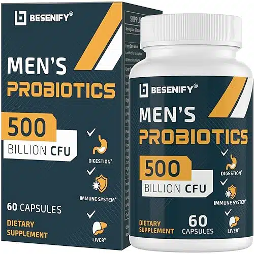 Probiotics For Men, Billion Cfus &Amp; Strains, Probiotics For Digestive Health, Men'S Probiotic With Turmeric, Cranberry, Goji, For Overall Digestive, Immune Health, Gut &Amp; Bloating, Days Supply