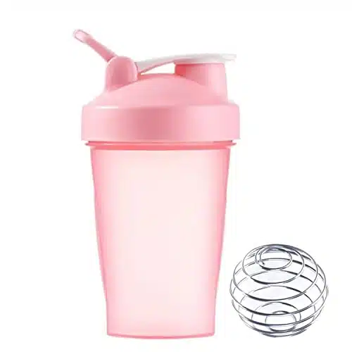 Protein Shaker Bottle Blender For Shake And Pre Work Out, Best Shaker Cup (Bpa Free) W. Classic Loop Top &Amp; Whisk Ball, Kitchen Water Bottle (Oz L Pack, Pink Toppink Body)