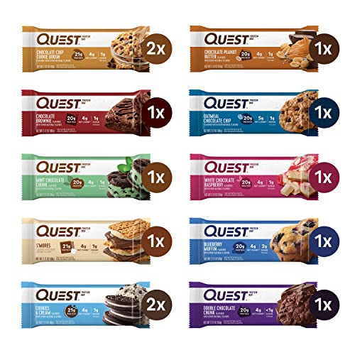 Quest Nutrition Ultimate Variety Pack Protein Bars High Protein Low Carb Gluten Free Keto Friendly Count Quest Nutrition Ultimate Variety Pack Protein Bars, High Protein, Low Carb, Gluten Free, Keto Friendly, Count