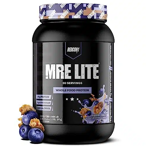 Redconre Lite Whole Food Protein Powder, Blueberry Cobbler   Low Carb &Amp; Whey Free Meal Replacement With Animal Protein Blends   Easy To Digest Supplement Made With Mct Oils (Lbs)