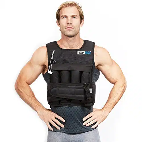 Runmax Rfnop Run Fast Lb Lb Weighted Vest (Without Shoulder Pads, Lb),Black