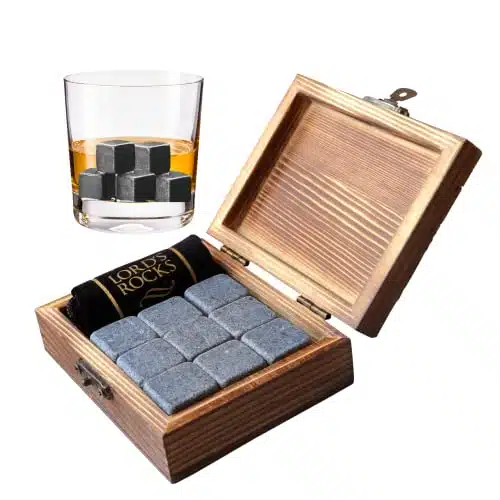 Whiskey Stones Fathers Day Hiskey Rocks Whiskey Gifts For Men For Scotch, Whiskey, Bourbon, Tequila, Vodka, Rum, Wine