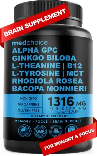In Nootropic Brain Supplements Memory &Amp; Focus Supplement With Ginkgo Biloba, L Theanine, Alpha Gpc Choline   Mg, Ct   Stimulant Free, Vegan, Non Gmo   Focus Brain Support (Pack)