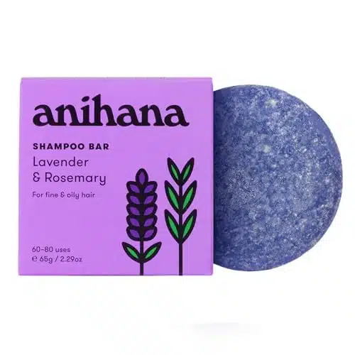 Anihana Shampoo Bar  Lavender And Rosemary   Deep Cleansing Hair Shampoo For Fine &Amp; Oily Hair   Oz (Up To Ashes)