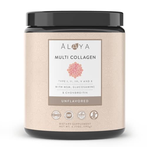 Alaya Multi Collagen Powder Supports Hair Skin Nails Bone Health For Women And Men Types Hydrolyzed Collagen Peptides Protein Powder Supplement With Msm Glucosamine Ct Alaya Multi Collagen Powder Supports Hair, Skin, Nails &Amp; Bone Health For Women And Men Types Hydrolyzed Collagen Peptides Protein Powder Supplement With Msm + Glucosamine (Ct)