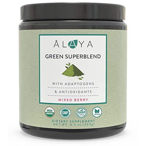 Alaya Organic Super Greens Powder Premium Green Juice Superfood Supplement Powder Adaptogens Antioxidants Probiotics Blend Usda Organic Non Gmo Vegan Servings Mixed Berry Alaya Organic Super Greens Powder Premium Green Juice Superfood Supplement Powder Adaptogens, Antioxidants &Amp; Probiotics Blend Usda Organic, Non Gmo, Vegan Servings (Mixed Berry)