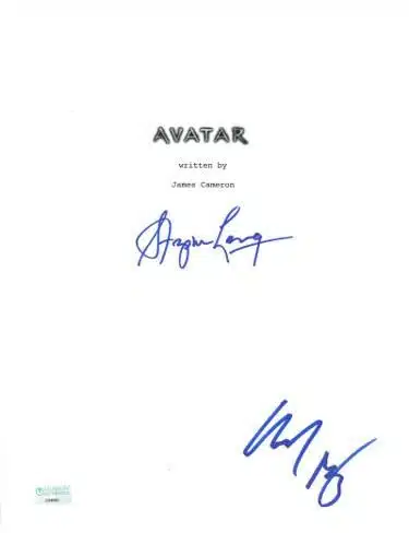 Avatar Movie Xscript Cover Sig Wmichelle Rodriguez &Amp; Stephen Lang (Celebrity Authentics)   Movie Scripts