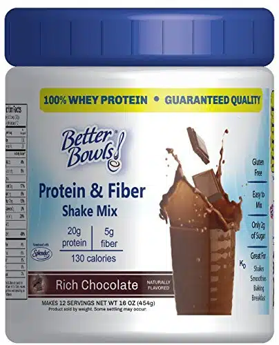 Better Bowls High Protein &Amp; Fiber Shake Mix, Rich Chocolate, % Whey, Ounce