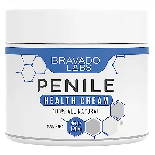 Bravado Labs Premium Penile Health Cream   % Natural Penile Cream Moisturizer To Increase Sensitivity For Men   Anti Chafing Relief, Redness, Dryness And Irritation Moisturizing Lotion Creme (Oz)