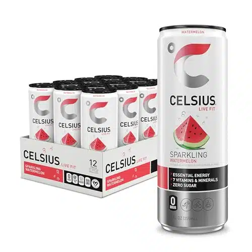 Celsius Sparkling Watermelon, Functional Essential Energy Drink Fl Oz (Pack Of )