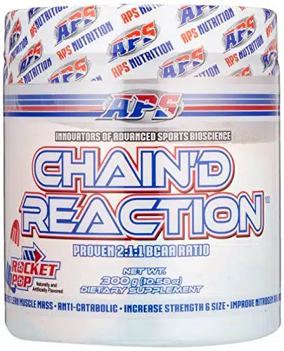 Chain'D Reaction Bcaa Powder   Muscle Building Amino Acid Recovery Aid For More Strength &Amp; Size, Rocket Pop, Gram