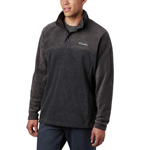 Columbia Mens Steens Mountain Half Snap Charcoal Heather Shark Large Columbia Men'S Steens Mountain Half Snap, Charcoal Heather, Shark, Large