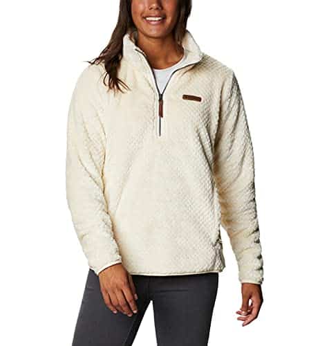 Columbia Womens Fire Side Sherpa Zip Chalk Large Columbia Women'S Fire Side Sherpa Zip, Chalk, Large