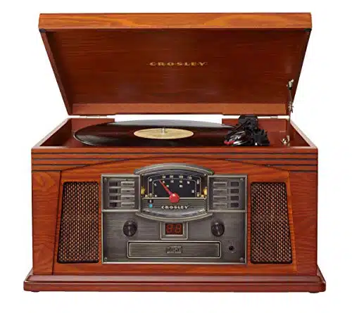 Crosley Crd Pa Lancaster Speed Turntable With Radio, Cdcassette Player, Aux In And Bluetooth, Paprika