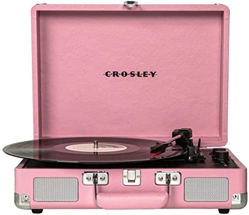 Crosley Cre Bh Cruiser Deluxe Vintage Speed Bluetooth Suitcase Vinyl Record Player Turntable Blush Crosley Cre Bh Cruiser Deluxe Vintage Speed Bluetooth Suitcase Vinyl Record Player Turntable, Blush