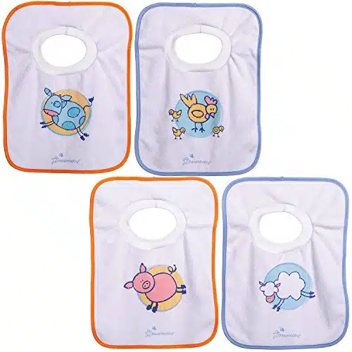 Dreambaby Terry Cloth Pullover Baby Bibs   Super Absorbent For Feeding And Drooling Toddlers   Farm Animals , Count