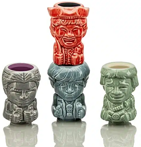 Geeki Tikis The Goonies Mini Muglet Pack  Mikey, Data, Chunk, Mouth  Tumbler Cocktail Glasses, Tropical Drinkware For Home Barware Set  'S Movies Gifts And Collectibles  Each Holds Ounces