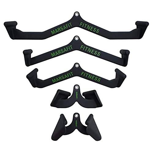 Home Gym Fitness Rowing T Bar V Bar Pulley Cable Machine Attachments, Bicep Curl Tricep Lat Pulldown Bar Back Strength Training Handle Grips Lat Pull Down Bar Press Down Exercises