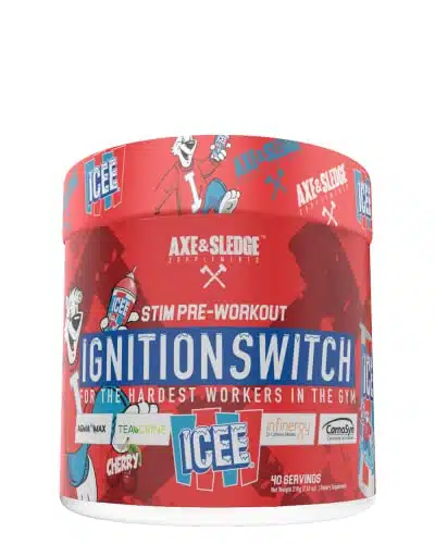 Ignition Switch Pre Workout With Carnosyn, Teacrine, Infinergy, And Agmamax, Long Lasting Energy, Laser Focus, Increased Pumps, Enhanced Performance, Servings, Icee Cherry