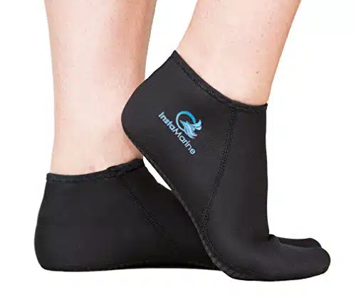 Instamarine (Medium Premium Neoprene Socks And Water Fin Sock Perfect For Water Sports, Snorkeling, Diving, Swimming