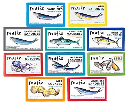 Matiz Seafood Variety Pack Sampler Pack, Can Each Of Matiz Seafood Line